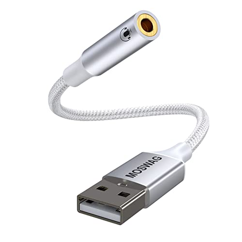 【Adattatore audio per scheda audio esterna USB】: questo adattatore da USB a aux supporta l'ascolto e la conversazione, aggiunge facilmente un'interfaccia di ingresso e uscita audio integrata per microfono TRRS da 3,5 mm ai tuoi dispositivi.