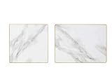 Sugar & Cloth SC5CDGSMB02 Serving Set, 2 Piece, Marble/Gold Trim