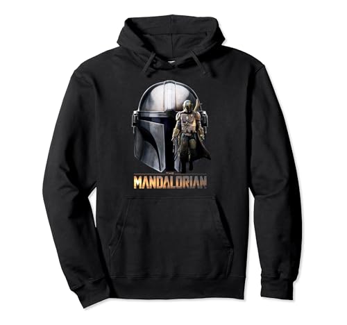 Star Wars The Mandalorian Helmet Portrait Mashup Sweat à Capuche