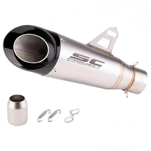 �X���b�v�I���}�t���[ �T�C�����T�[ �ėp �y�ʃX�e�����X�� ����a��38�`50.8mm �ቹ�T�E���h �Ή��Ԏ�FNinja400/Z900RS/CBR250RR/ADV160/MT-03/YZF-R25/V-Strom250/GSX250R ���Ή� (��d