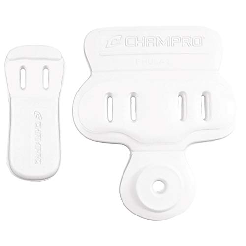 Champro Hip Pad Set, Plastic Shell (White, Youth)