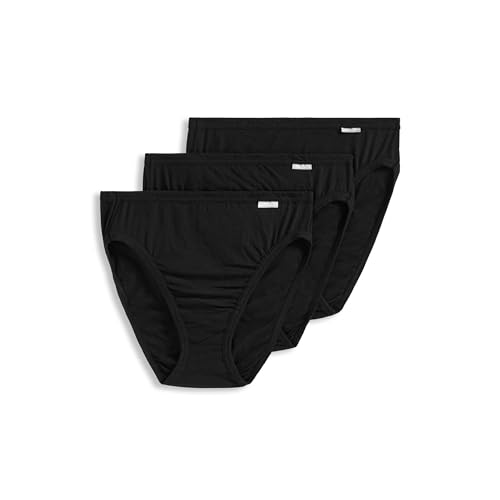 Jockey Women's Underwear Plus Size Elance French Cut - 3 Pack, Black, 9
