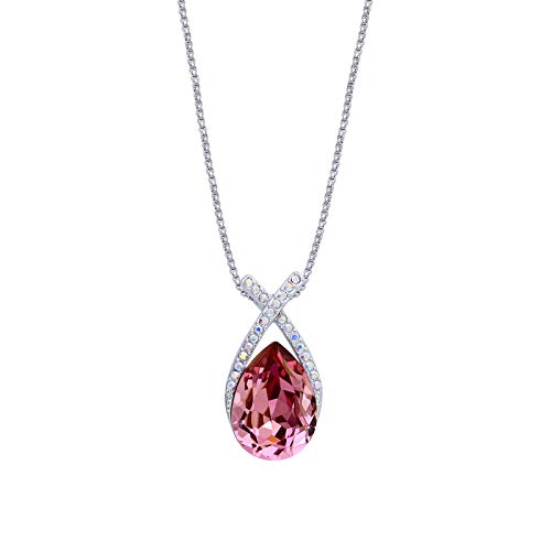 Collar de Gota de Agua para Mujer, Colgante de Cristal con Elemento de Cadena de clavícula de
