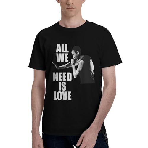 Canserberos Men's Basic Cotton Lightweight Soft T-Shirt Crew Neck Short Sleeve Tee Tops Black2