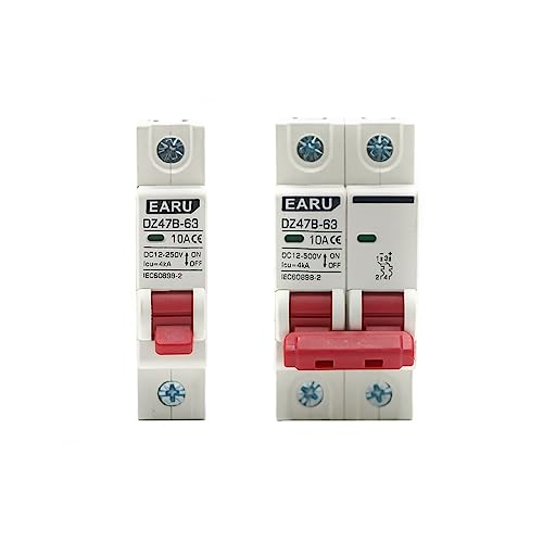 Mini disjoncteur batterie 12V 24V 48V DC DZ47 pour circuit automobile