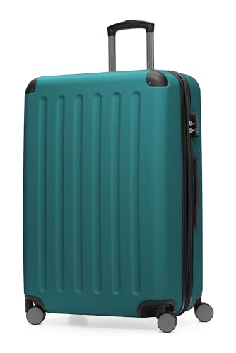 Hauptstadtkoffer Spree - Großer Hartschalen-Koffer, TSA, 4 Doppel-Rollen, Trolley, Rollkoffer, Reisekoffer, Volumenerweiterung, 75 cm, 119 Liter, Aquagrün