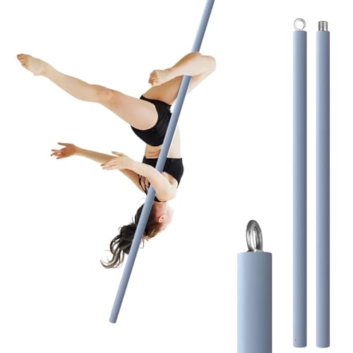 Image of Dreamlin 6.6ft /2m Silicone Aerial Flying Dance Pole Portable Suspension Fitness Tube Hanging Rotary Silicone Steel Dancing Pole Gym Equipment for Home Bar
