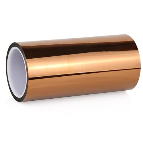 Image of BOMEI PACK Polyimide Tape, 1 Pack High-Temperature Resistant Tape 8inch x 33m(108ft), No Residue Heat-Resistant Tape for Electric Task, 3D Printing, Soldering, Sublimation, Masking Sealer Machine