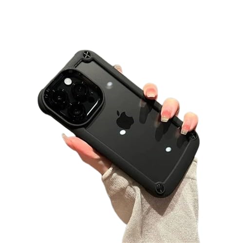 MILLION CASES Back Cover Case for iPhone 14 Shockproof Protective Rhino Rugged Tough Guard Case for Men & Boys(Black)