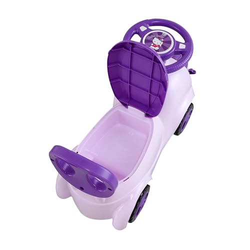 Image of kidsROAR Push Ride On Car for Kids 1-5 Years | Baby Push Car with Music, 3D Lights & Backrest | Premium Ride On Toy Supports Up to 35kg (Cartoon, Purple)