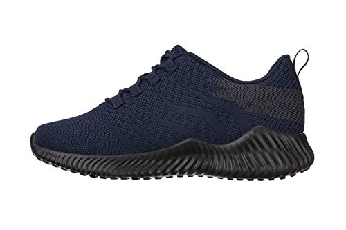Image of CALTO Men's Invisible Height Increasing Elevator Shoes - Navy /Blue Ultra Feather Lightweight Sporty Sneakers - 2.8 Inches Taller - Q217 - Size 6 D(M) US