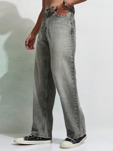 Image of Highlander Men's Loose Fit Jeans | Wide Leg | Mid Rise | Cotton | Jeans for Man