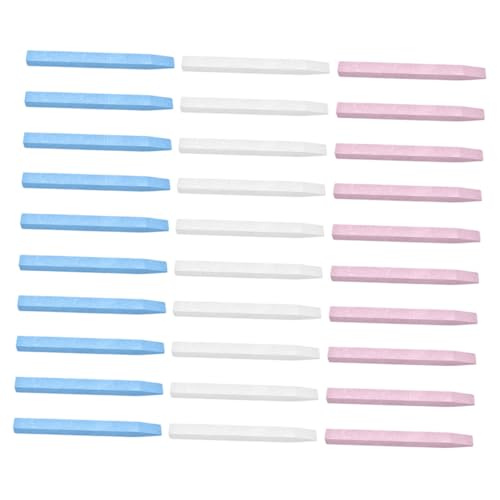 WEKADRIN 30 piezas Limas y Palitos de Piedra para Uñas Empujador de Cutículas y Pulidor Resistente para Manicura y Pedicura Segura Uñas Naturales y Postizas Colores Blanco Rojo y Azul
