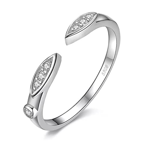 Bague en argent sterling 925 ajustable et empilable pour femme