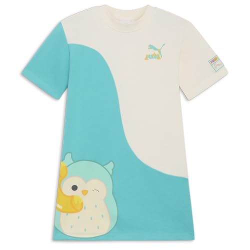 PUMA Kids Girls Winston Color Block Short Sleeve Dress X Squish Casual Casual - Beige, Blue
