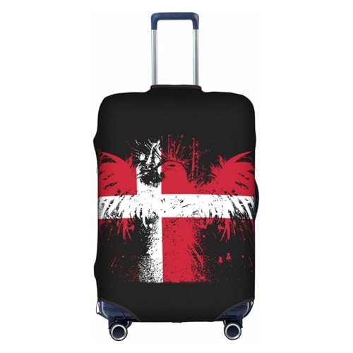 Travel Luggage Cover Denmark Flag Fashion Washable Baggage Suitcase Protector Fit For Luggage Medium