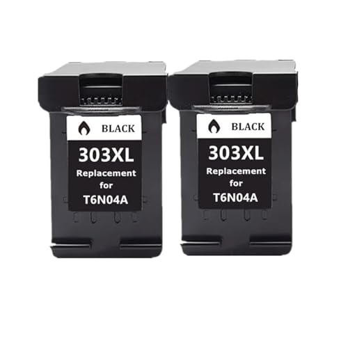 Cartouche d'encre 303XL compatible noir lot de 2 pour imprimantes Envy 6220 et 7155