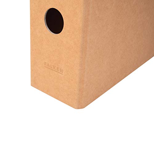 FALKEN Original Vegan-Ordner Pure Nature. Made in Germany. DIN A4 Braun Aktenordner Briefordner Büroordner Pappordner Schlitzordner