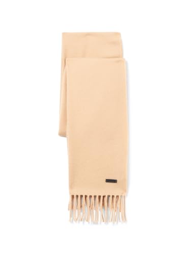 BOSS womens Wool Fabric Basic Scarf With Logo Plaque2