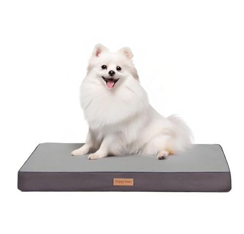 PUPPY PAW Washable Cooling Pet Bed for Small, Medium Dogs & Cats, Certipur-Us Certified Memory Foam...