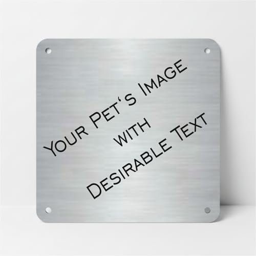 Image of Customize Dog Sign Plates, 6x6 /8x8 Inch, Durable Steel, Dual /Triple Mount