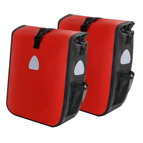 Generic 自転車バッグ 大容量15L パニアバッグ 簡単着脱システム リアバッグ 完全防水PVC素材 サイドバッグ ダブル固定式 サイクルキャリアバッグ 高い耐久性 傷防止加工 長距離ツーリングや旅行 キャンプなどのアウトドア活動に対応, 2個
