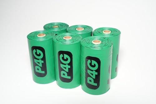 Image of 100% Certified Home Compostable Poop Bags (90Count 6 Rolls), Plant Based, Extra Thick (20 Micron), Leak Proof, Unscented Standard Size 9 X 13'', ASTM D6400 & EN 13432 Compliant