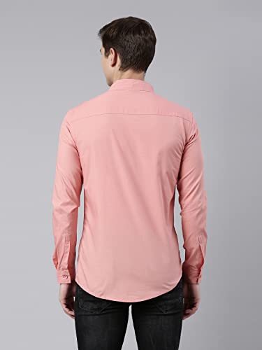 Image of THE SOUL PATROL Men's Casual Regular Fit Full Sleeve Premium Cotton Button-Down Shirt with Single Patch Pocket - Stylish, Classic, Comfortable, and Elegant for Everyday Wear