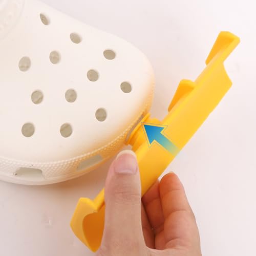 SAVITA 2stk Croc Schneepflug, Silikon Schneepflug Croc Charm Aufsatz Schneeräumung Schuh Charms für Croc Verspielt Croc Zubehör Charms für den Winter (Gelb)