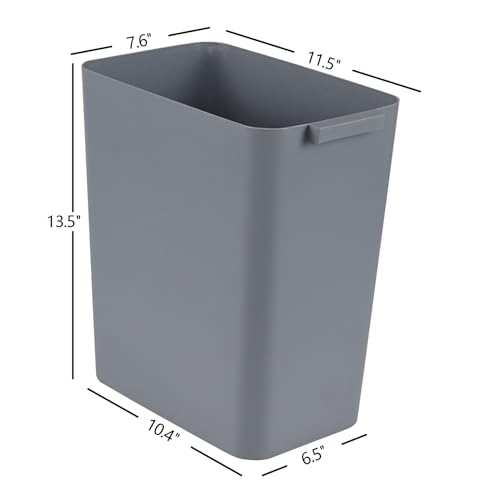 3 Canecas de basura abiertas de plástico 4.5 gal miniatura 4