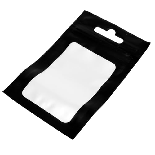 VICASKY Bolsa para Almacenar Alimentos Cierre Autosealable, Bolsa Plana de Papel de Aluminio Negra 6x10 Cm, 100 Unidades para Uso Doméstico, Restaurantes y Viajes