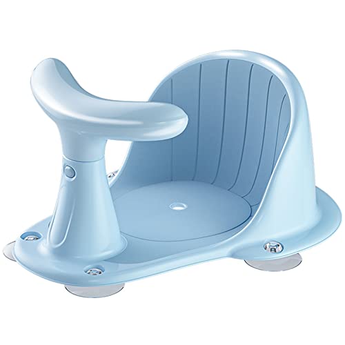 Image of Baby Bath Seat with Thermometer, Portable Toddler Child Bathtub Seat for 6-18 Months,Light Blue