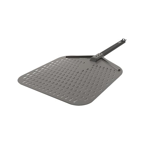 Ninja Woodfire OO101UK Pelle à pizza légère perforée et résistante à la rouille pour pizzas de 30,5 cm Noir