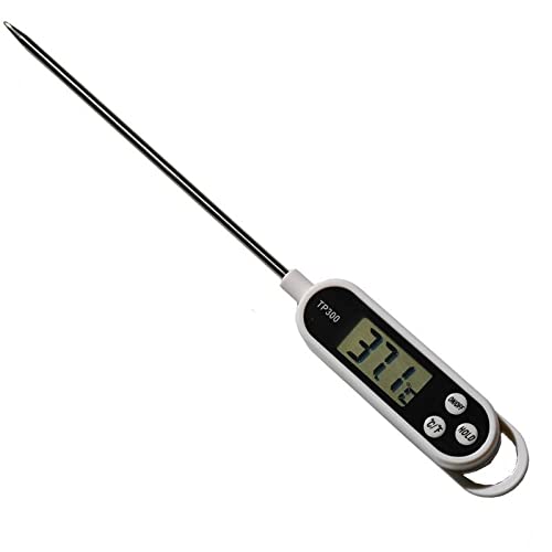 Instant Read Digital Thermometer For Cooking Meat, Milk, Breakfast With Battery Stainless Steel Probe Tp300 #TOP6