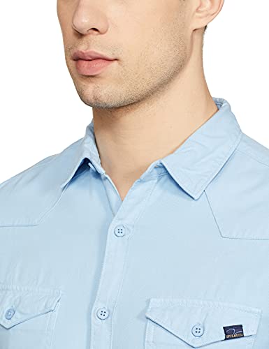 Image of Spykar Men's Solid Slim Fit Shirt
