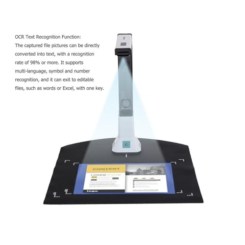 Scanner de livres portable résout la distorsion A4 via courbe aplatie 8MP - 6
