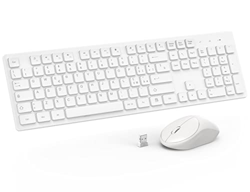 ✔【COMPATIBILITÀ DURATA E AMPIA】La tastiera e il mouse ergonomici hanno testato più di 1 milione di clic sui tasti della tastiera e i mouse silenziosi oltre 3 milioni di clic sul mouse, combinazione tastiera mouse compatibile con Windows 2000 / ME / XP (* 64) / Vista / 7/8/10 Mac OS X (V10.4 sopra) / Android. Adatto per Macbook, desktop, Chromebook, PC, laptop, smart