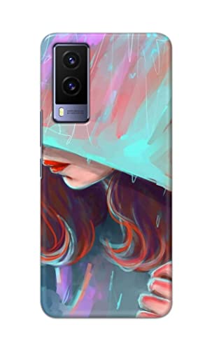 Image of PRINTFIDAA Pretty Woman Under The Umbrella Painting Printed Designer Hard Case for Vivo V21e 5G Back Cover -(e) RPM1007