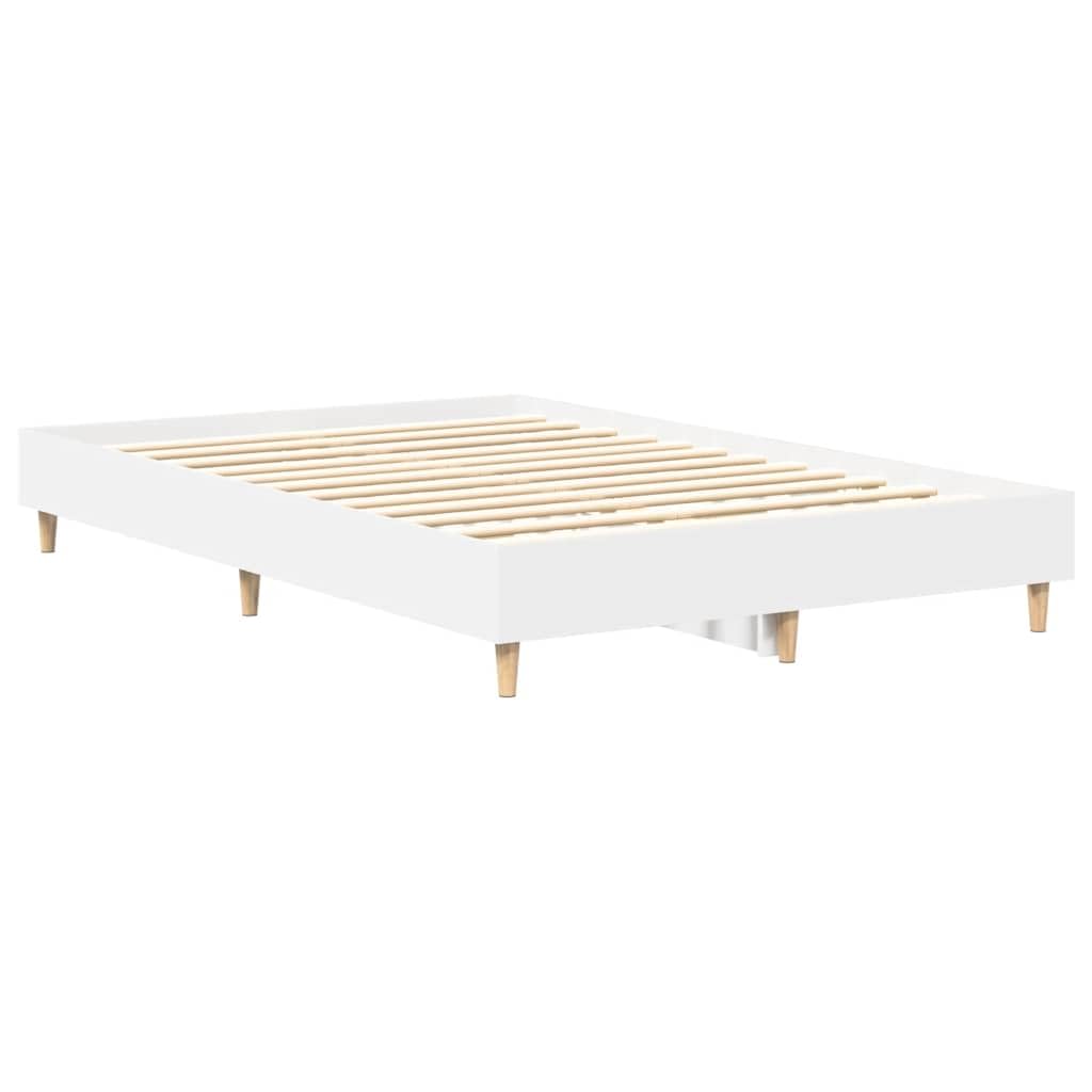 vidaXL Giroletto Senza Materasso Bianco 140x190 cm Legno Multistrato, mobili per Camera da Letto, Base del Letto, Letto Matrimoniale, Letto