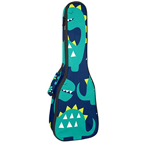 Sac à dos robuste pour ukulélé de concert rembourré 10 mm bleu