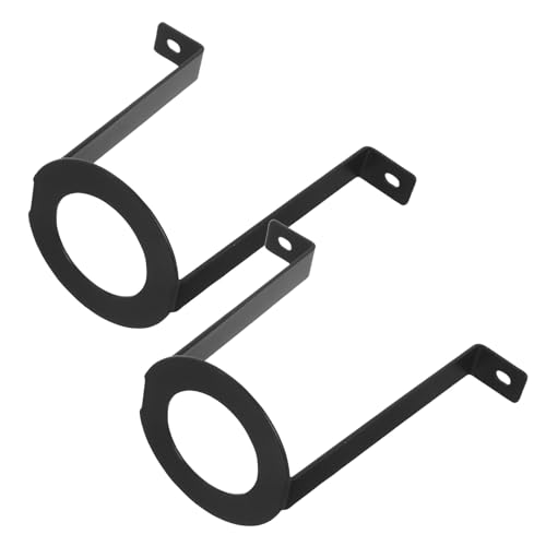 Toddmomy 2 Pièces Support de Lampe Chauffante en Verre en Métal Noir Mécanisme de Fixation Sécurisé et Angle Réglable pour Reptiles et Terrariums pour Éclairage de