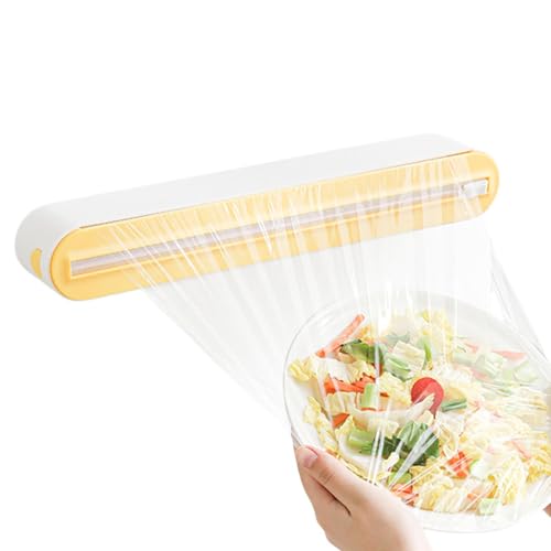 Organizador de papel de aluminio con cortador seguro y dispensador de película adhesiva 2