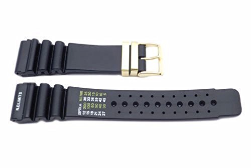 24mm Diver Rubber Plastic Sport Watch Band, ND Limits Fits Citizen Aqualand and Promaster
