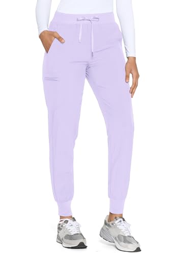 Image of COZYFIT Womens Scrub Pants - Soft Stretch Yoga Style with 5 Pockets, Slim Fit Jogger Scrubs Pants for Women