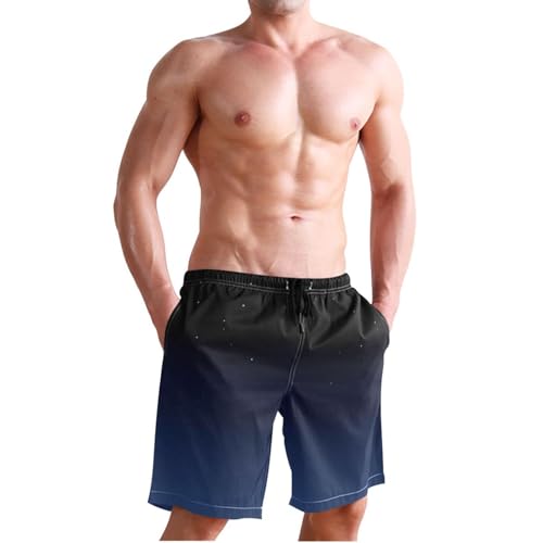 Short de bain double couche premium bleu dégradé à compression
