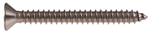 Vis à tôle acier inoxydable n°6 tête plate Phillips Hillman 3,17 cm