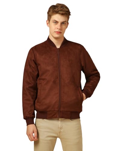 Image of Dennis Lingo Men Regular Fit Suede Fabric Full Sleeves Solid Jackets