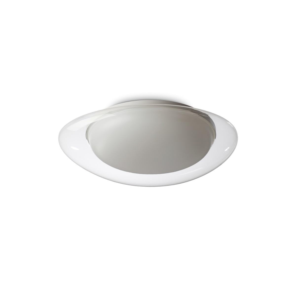 Plafonnier LED 48cm Ideal Lux SQUISH transparent 3000K pour maison