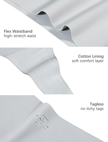 voenxe Seamless Women Underwear Thongs,High Waisted Ladies No Show Panties Line,Invisible Comfy Workout Undies,Soft,5-Pack4