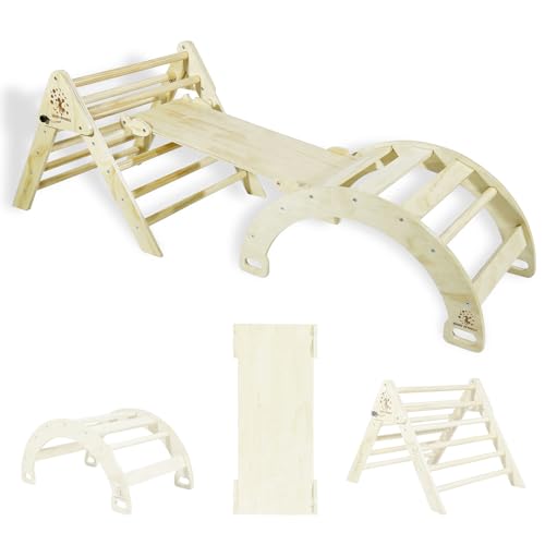 CCLIFE Kletterdreieck mit Rutsche und Kletterbogen ab 1 Jahr Klappbar 6 in1...